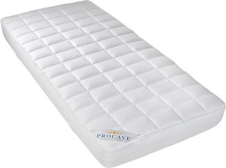 PROCAVE Micro-Comfort Matratzen-Bett-Schoner weiß 80x200 cm mit Spannumrandung | Höhe bis 30cm | Auch für Boxspring-Betten und Wasser-Betten geeignet | Microfaser | 100% Polyester | Matratzen-Auflage