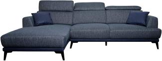 Sofa HWC-G44, Couch Ecksofa L-Form 3-Sitzer, Liegefläche Nosagfederung Taschenfederkern verstellbar ~ links, dunkelgrau