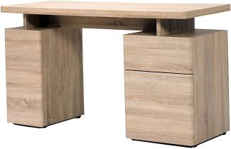 Amazon Marke - Movian Sava - Schreibtisch mit einer Schublade und 2 Türen, 140 x 55 x 76 cm, Sonoma-Eichen-Farbe