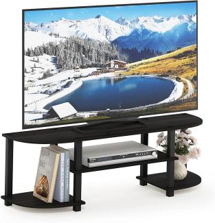 Furinno TV-Regal mit 4 Ablageflächen, holz, Espresso/Schwarz, 34. 04 x 34. 04 x 40. 39 cm