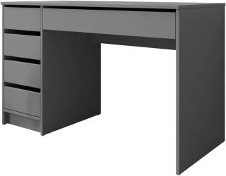 Mirjan24 Schreibtisch 'Ada' Schubladen beidseitig montierbar, 75 x 55 x 120 cm Grau