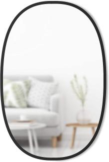 Umbra Hub Wandspiegel Oval, Wand Spiegel, Dekorationsspiegel, Dekospiegel, Glas, Schwarz, 92 cm, 1006044-040