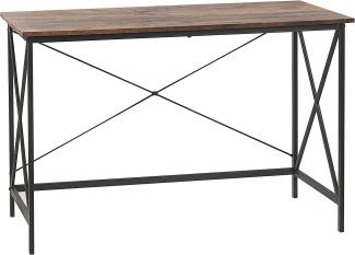 Schreibtisch dunkler Holzfarbton 115 x 60 cm FUTON