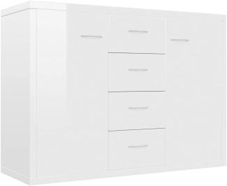 vidaXL Sideboard, Hochglanz-Weiß, 88 x 30 x 65 cm