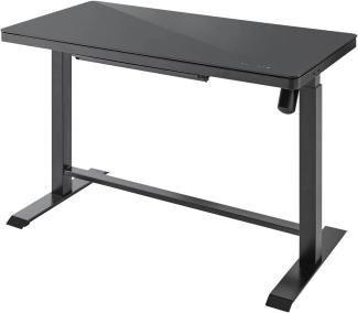 Schreibtisch LIFT4HOME, schwarz, 120 x 72-120 x 60 cm