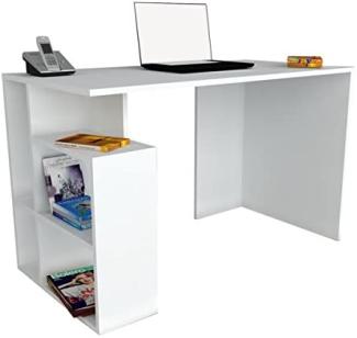'Labran' Schreibtisch, Weiß, 120 x 73,8 x 60 cm