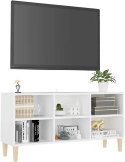 vidaXL TV-Schrank mit Massivholz-Beinen Sonoma-Eiche 69,5x30x50 cm
