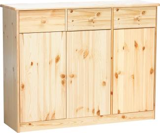 Erst-Holz 90. 50-25 Highboard Kommode Anrichte Kiefer Sideboard natur 3 Schubladen, 3 Türen
