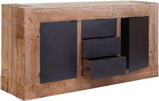 Sideboard HWC-A15, Kommode Schrank Anrichte, Tanne Holz rustikal massiv FSC-zertifiziert 90x160x45cm 67kg