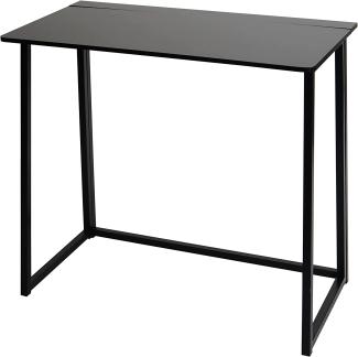 Schreibtisch HWC-K67 faltbar, Konsolentisch Klapptisch Laptoptisch Ablagetisch, 80x45cm, Metall MDF ~ schwarz