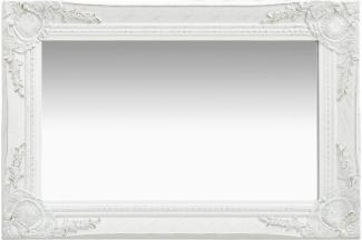 vidaXL Wandspiegel im Barock-Stil 60 x 40 cm Weiß