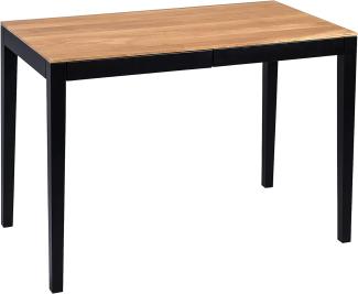 M2 Kollektion Nilsson Schreibtisch, Holz, braun, schwarz, B/H/T = 110x75x60cm
