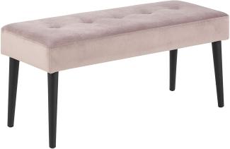 AC Design Furniture Gloria Bench, Fabric, red, L: 38 x W: 95 x H: 45 cm