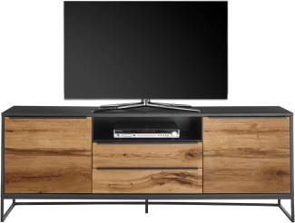 TV-Lowboard Asmara Eiche und anthrazit lackiert 184 x 69 cm