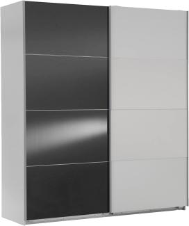 Wimex Kleiderschrank/ Schwebetürenschrank Easy A Plus, (B/H/T) 180 x 210 x 65 cm, Weiß/ Absetzung Glas Grau