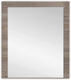 ROCKY Wandspiegel in Silber-Eiche Optik - hochwertiger, pflegeleichter Spiegel für Flur & Garderobe - 75 x 85 x 2 cm (B/H/T)