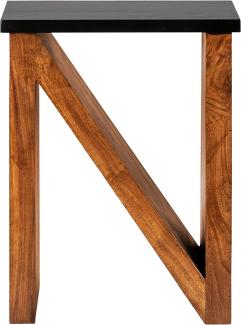 Beistelltisch N-Form 45x30x60 cm Braun aus Akazienholz WOMO-Design