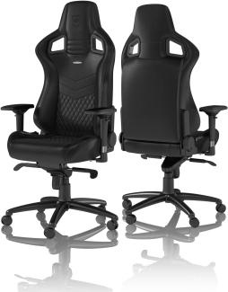 noblechairs Epic Gaming Stuhl - Bürostuhl - Schreibtischstuhl - Echtleder - Inklusive Kissen - Schwarz