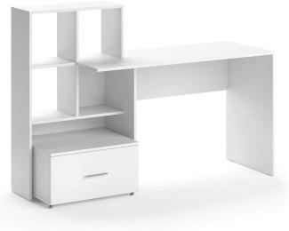 Vicco 'Loris' Schreibtisch, Weiß mit Schublade