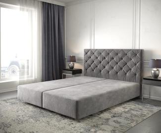 Boxspringgestell Dream-Great 140x200 cm Mikrofaser Taupe