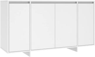 Sideboard Weiß 135x41x75 cm Holzwerkstoff