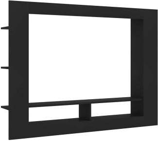 vidaXL TV-Schrank Schwarz 152×22×113 cm Spanplatte