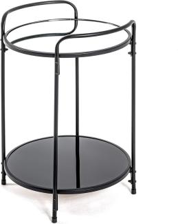 Haku-Möbel Beistelltisch, Stahl, schwarz, H: 50 cm, Ø: 37 cm