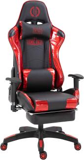 Racing 'Turbo XL' Bürostuhl, Gamingstuhl, Turbo mit Fußablage, glanz, schwarz/rot