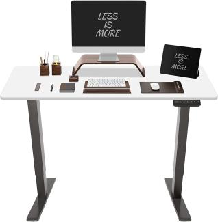Flexispot Hemera Höhenverstellbarer Schreibtisch (180 x 80 cm), mit Memory-Steuerung und Softstart/-Stop& integriertes Anti-Kollisionssystem, Schwarz Gestell + Weiß Tischplatte