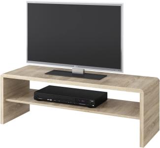 CARO-Möbel Couchtisch TV Lowboard Fernsehtisch Lexa, in Sonoma Eiche, 120 x 40 cm, mit Ablagefach