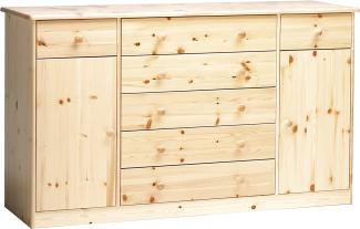 Erst-Holz Kommode Highboard Anrichte Sideboard Kiefer natur 7 Schubladen, 2 Türen 90. 50-31