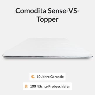 Comodita Sense-VS Topper 140x200cm - 5cm hoch – Atmungsaktiv - Memory-Schaum Matratzentopper – Mit extraweichem Material – rutschfest auf der Matratze – Öko-Tex, TÜV, ISO geprüft & Zertifiziert