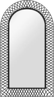 vidaXL Wandspiegel gewölbt 60 x 110 cm Schwarz