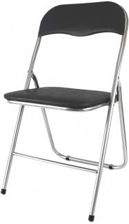 Stuhl Polsterung Biegsam schwarz 44,5 x 44 x 79 cm