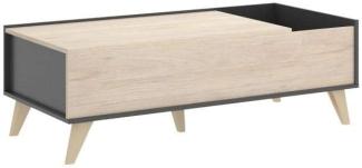 HOMEKIT Couchtisch mit höhenverstellbarer Tischplatte, Holz, 99 x 60 x 41 cm