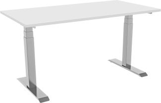 celexon elektrisch höhenverstellbarer Schreibtisch Professional eAdjust-58123 - weiß, inkl. Tischplatte 125 x 75 cm