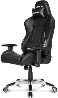 AKRacing Chair Master Premium Gaming Stuhl, PU-Kunstleder, Schwarz/Karbon, 5 Jahre Herstellergarantie
