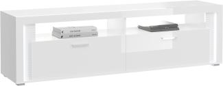 TV-Lowboard Skylight in weiß Hochglanz 201 x 58 cm