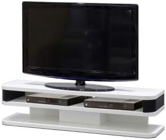 Lowboard/TV Board 'JUNIOR' weiß schwarz matt lackiert 151 cm