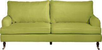 Passion Sofa 3-Sitzer Flachgewebe Apfel Buche Nussbaumfarben