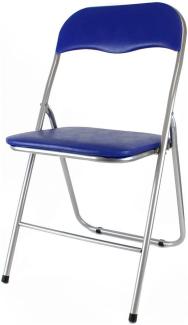 Stuhl Polsterung Biegsam Blau 44,5 x 44 x 79 cm