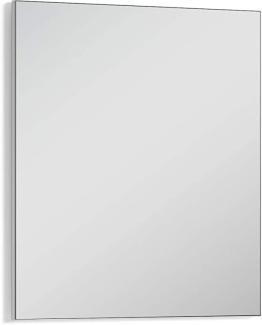 byLIVING Wand-Spiegel JAKOB / Kante in Weiß / 60 x 70 cm / Zeitloser Hänge-Spiegel / Garderoben-Set / Flur / Badezimmer-Möbel / Moderner Designer Spiegel / B 60, H 70, T 2 cm