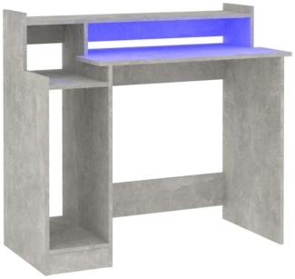 Schreibtisch mit LEDs Betongrau 97x45x90 cm Holzwerkstoff