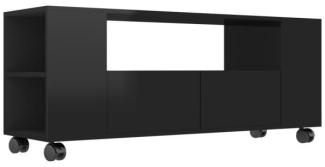vidaXL TV-Schrank Hochglanz-Schwarz 120 x 35 x 43 cm Spanplatte