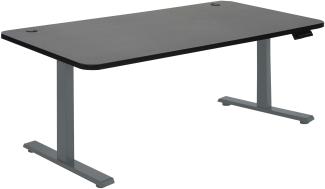 Schreibtisch HWC-D40, Computertisch, elektrisch höhenverstellbar 160x80cm 53kg ~ schwarz, anthrazit-grau