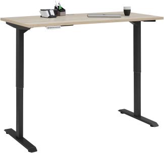 Schreibtisch "5504" aus Metall / Spanplatte in Metall anthrazit - Sonoma-Eiche. Abmessungen (BxHxT) 175x120x80 cm