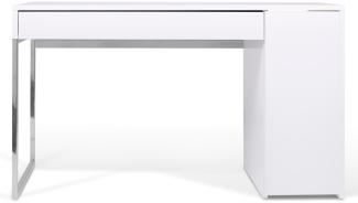 Schreibtisch - Prado - Weiß/ Silber