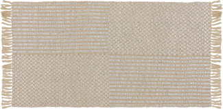 Teppich beige 80 x 150 cm Kurzflor zweiseitig ADABAG