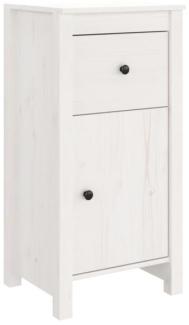 Sideboard Weiß 40x35x80 cm Massivholz Kiefer [813756]