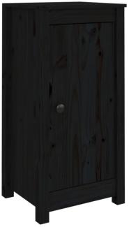 Sideboard Schwarz 40x35x80 cm Massivholz Kiefer